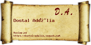 Dostal Adélia névjegykártya